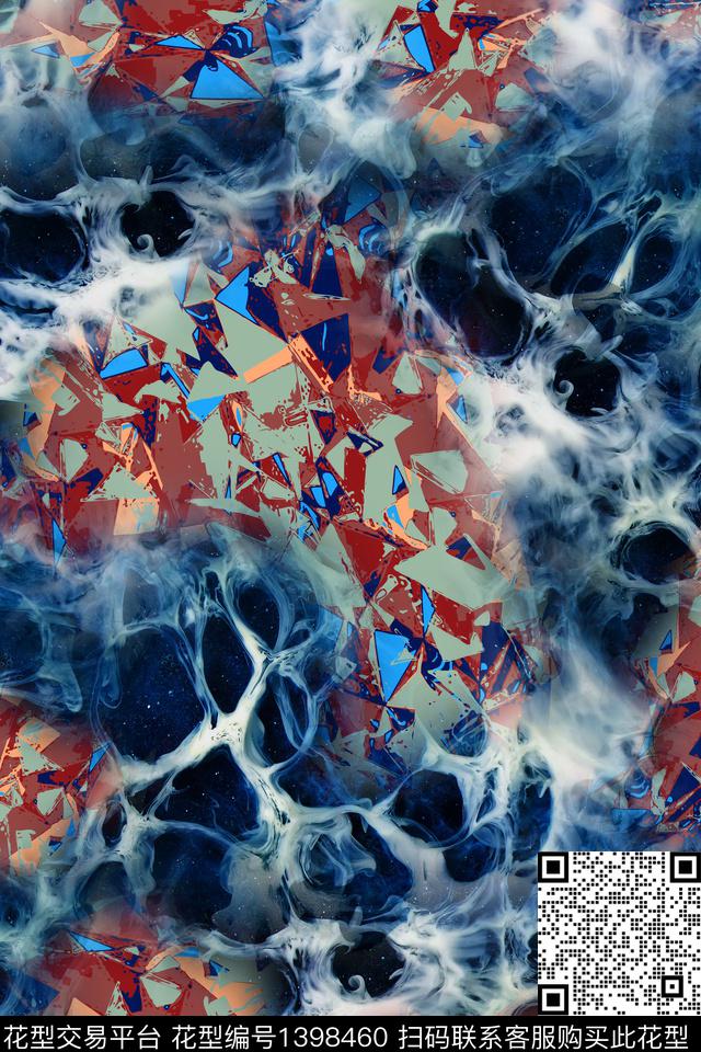 几何数码华亿平台抽象数码印花华亿平台下载（图片编号: 1398460） - 瓦栏（Walan）