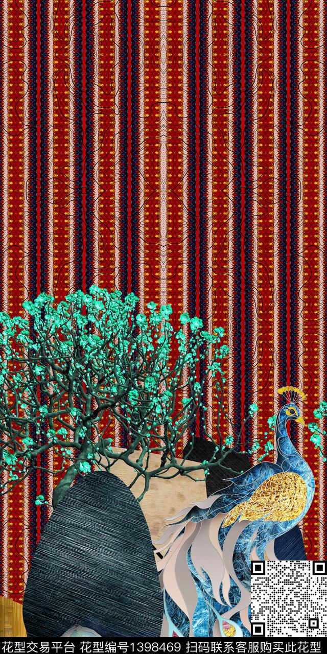几何数码华亿平台花卉数码印花华亿平台下载（图片编号: 1398469） - 瓦栏（Walan）