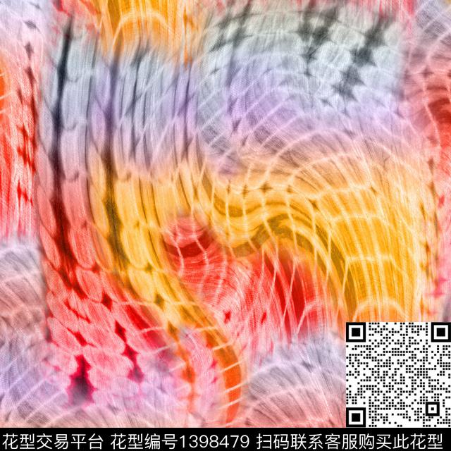 扎染华亿平台春夏华亿平台扎染底纹数码印花华亿平台下载（图片编号: 1398479） - 瓦栏（Walan）
