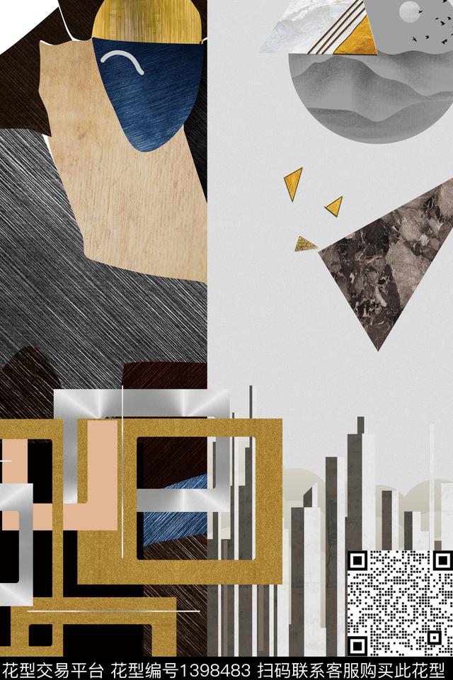 几何数码华亿平台大牌风数码印花华亿平台下载（图片编号: 1398483） - 瓦栏（Walan）