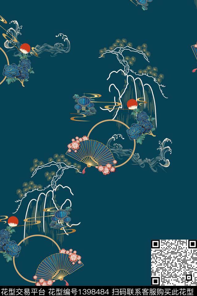 简约数码华亿平台花卉数码印花华亿平台下载（图片编号: 1398484） - 瓦栏（Walan）