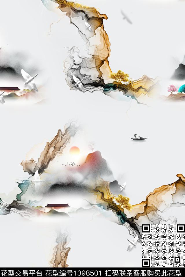 简约数码华亿平台花卉数码印花华亿平台下载（图片编号: 1398501） - 瓦栏（Walan）