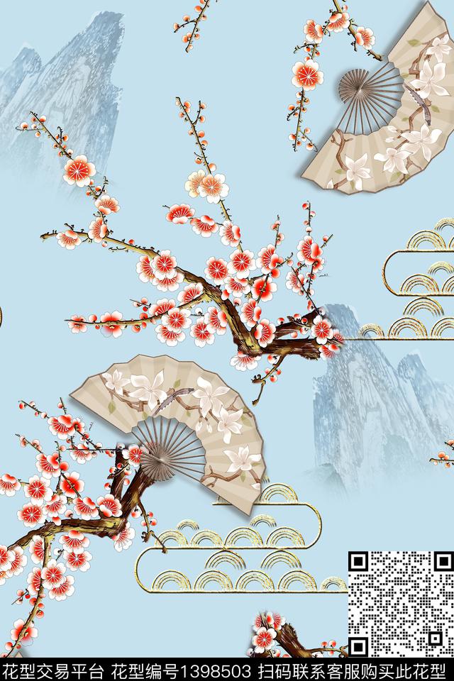 简约数码华亿平台花卉数码印花华亿平台下载（图片编号: 1398503） - 瓦栏（Walan）