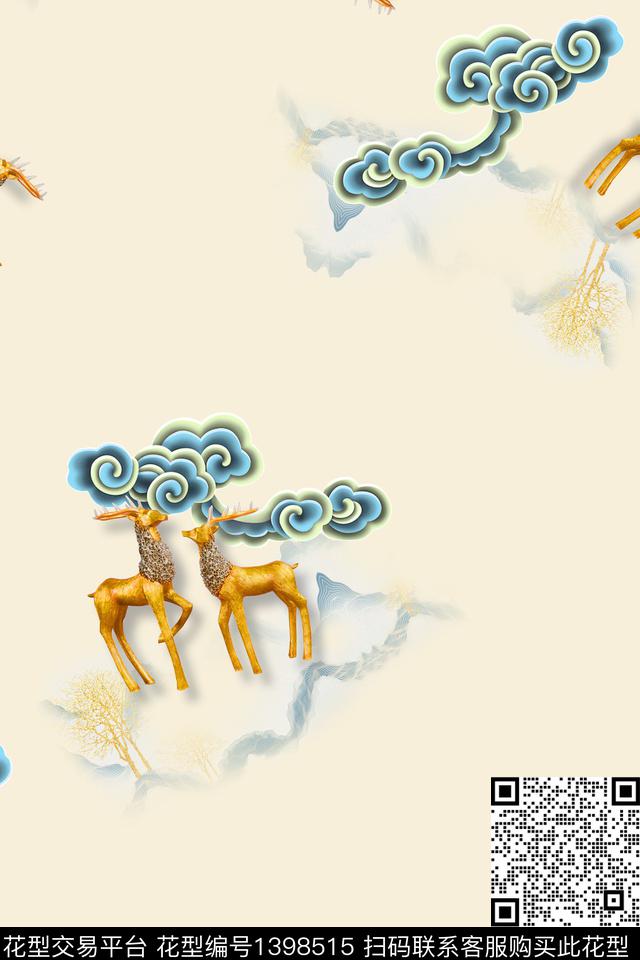 简约数码华亿平台大牌风数码印花华亿平台下载（图片编号: 1398515） - 瓦栏（Walan）