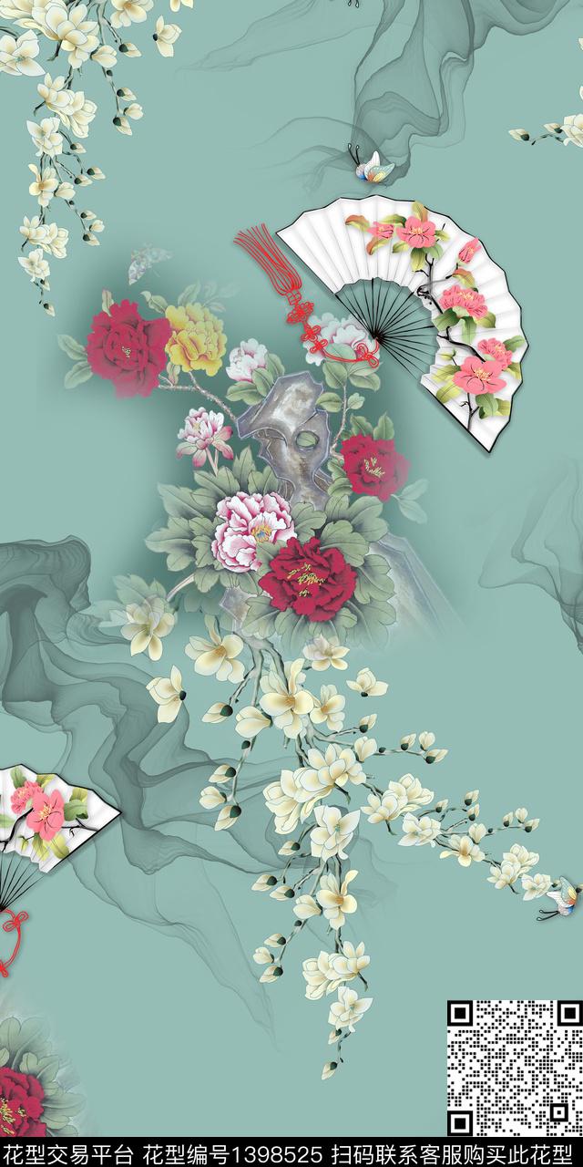 简约数码华亿平台花卉数码印花华亿平台下载（图片编号: 1398525） - 瓦栏（Walan）