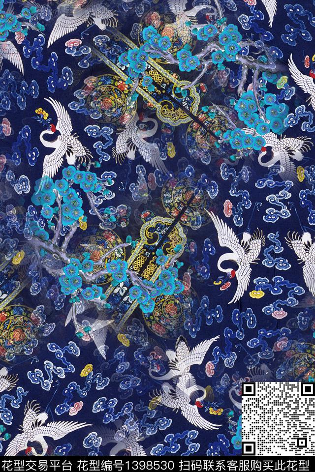 数码华亿平台复古中国风数码印花华亿平台下载（图片编号: 1398530） - 瓦栏（Walan）