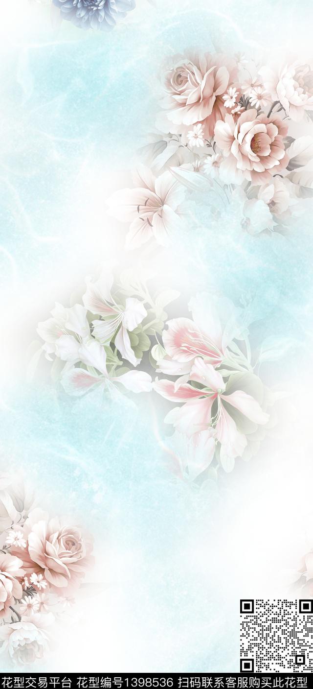 简约数码华亿平台花卉数码印花华亿平台下载（图片编号: 1398536） - 瓦栏（Walan）