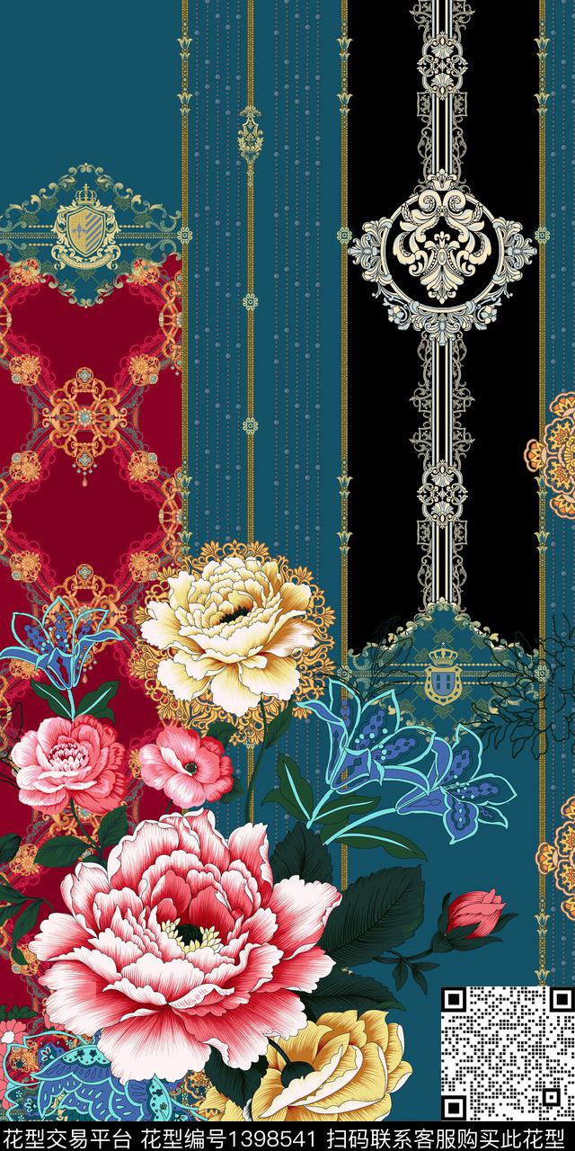 几何数码华亿平台民族风数码印花华亿平台下载（图片编号: 1398541） - 瓦栏（Walan）