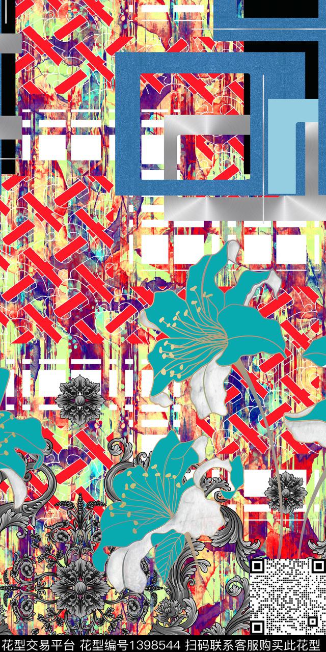 几何数码华亿平台民族风数码印花华亿平台下载（图片编号: 1398544） - 瓦栏（Walan）