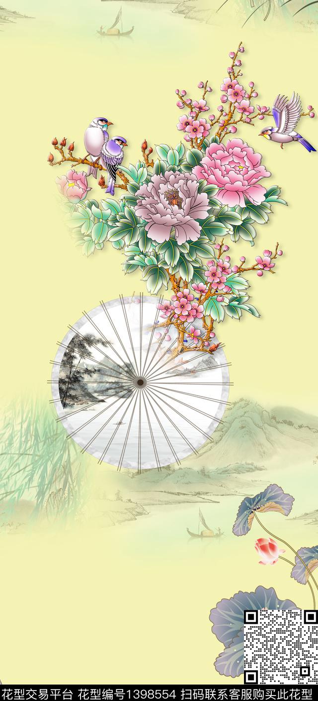 简约数码华亿平台花卉数码印花华亿平台下载（图片编号: 1398554） - 瓦栏（Walan）