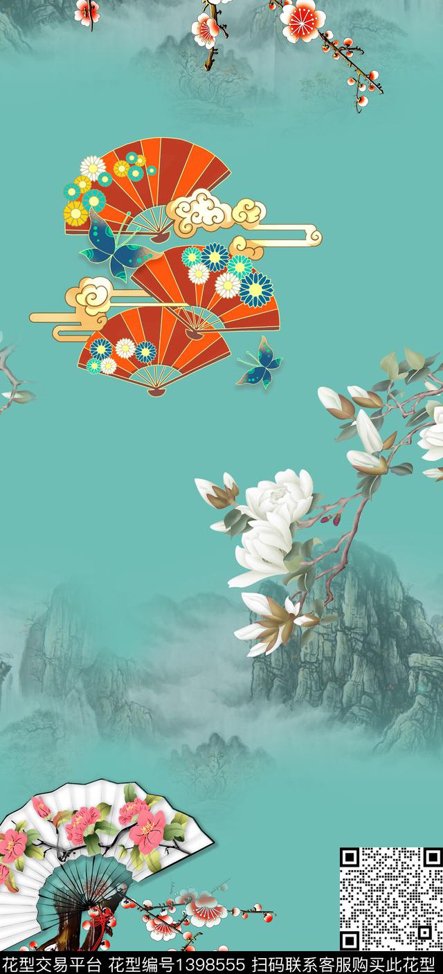 简约数码华亿平台花卉数码印花华亿平台下载（图片编号: 1398555） - 瓦栏（Walan）