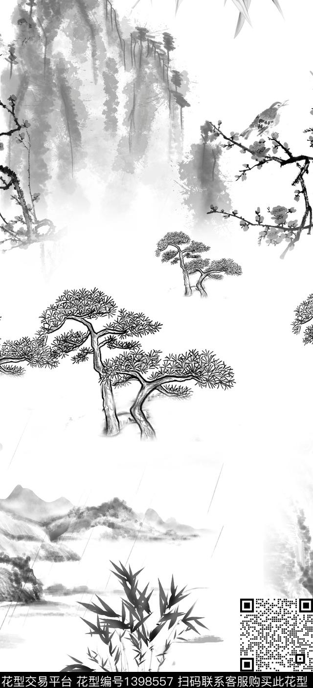 简约数码华亿平台花卉数码印花华亿平台下载（图片编号: 1398557） - 瓦栏（Walan）