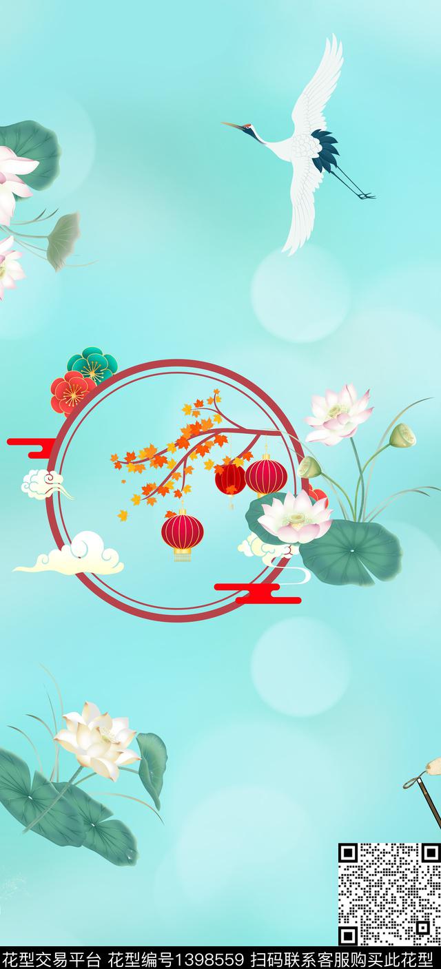 简约数码华亿平台花卉数码印花华亿平台下载（图片编号: 1398559） - 瓦栏（Walan）