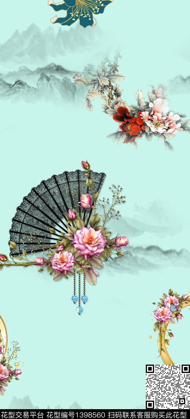 简约数码华亿平台花卉数码印花华亿平台下载（图片编号: 1398560） - 瓦栏（Walan）