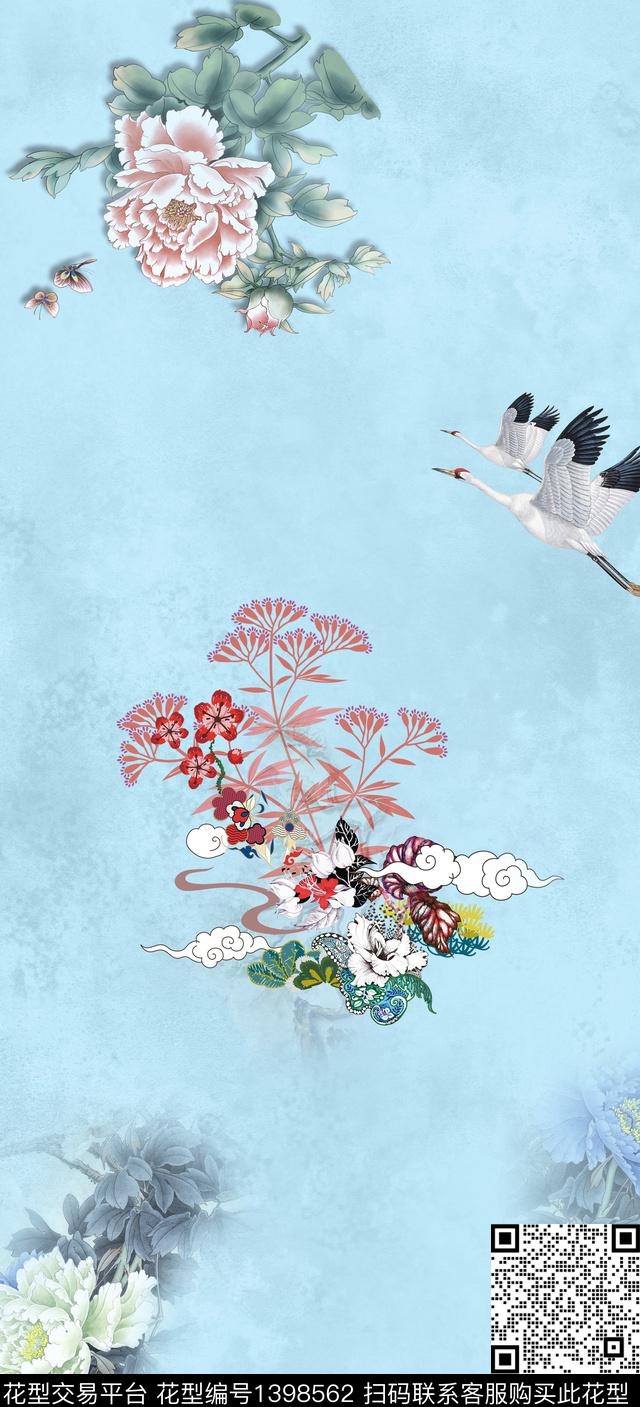 简约数码华亿平台花卉数码印花华亿平台下载（图片编号: 1398562） - 瓦栏（Walan）