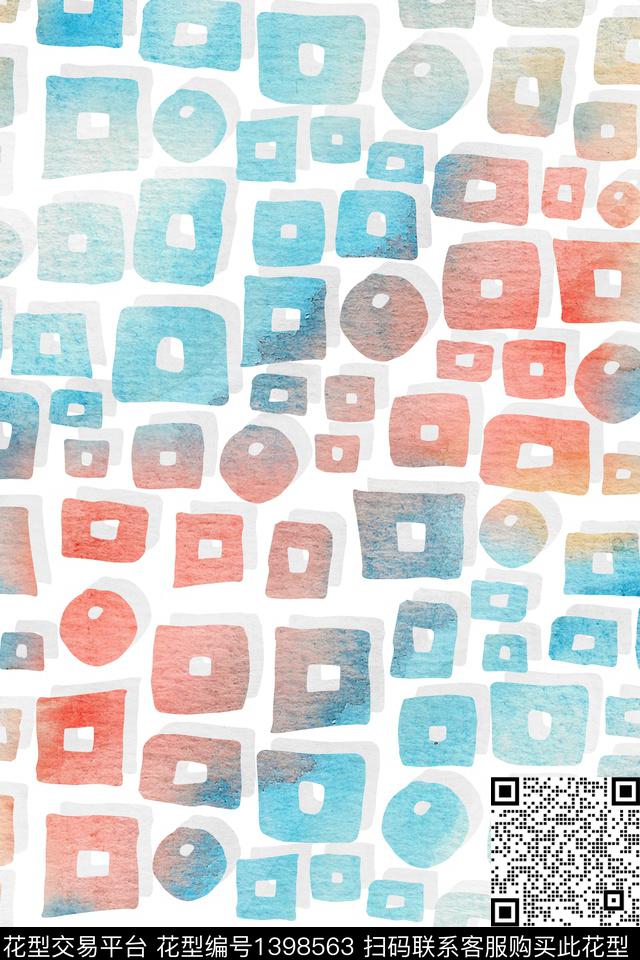 几何简约数码华亿平台数码印花华亿平台下载（图片编号: 1398563） - 瓦栏（Walan）