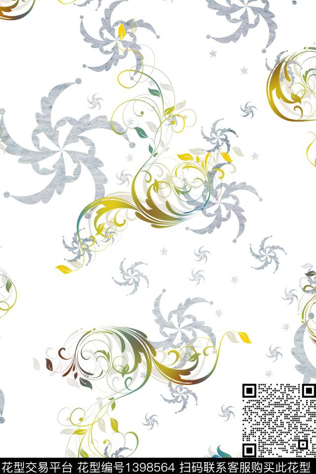 几何简约数码华亿平台数码印花华亿平台下载（图片编号: 1398564） - 瓦栏（Walan）