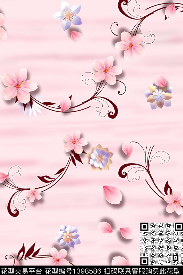 简约小碎花数码印花华亿平台下载（图片编号: 1398586） - 瓦栏（Walan）