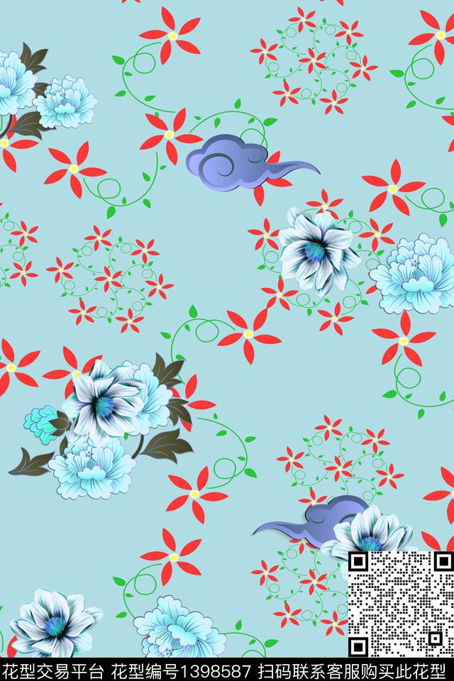 简约小碎花数码印花华亿平台下载（图片编号: 1398587） - 瓦栏（Walan）