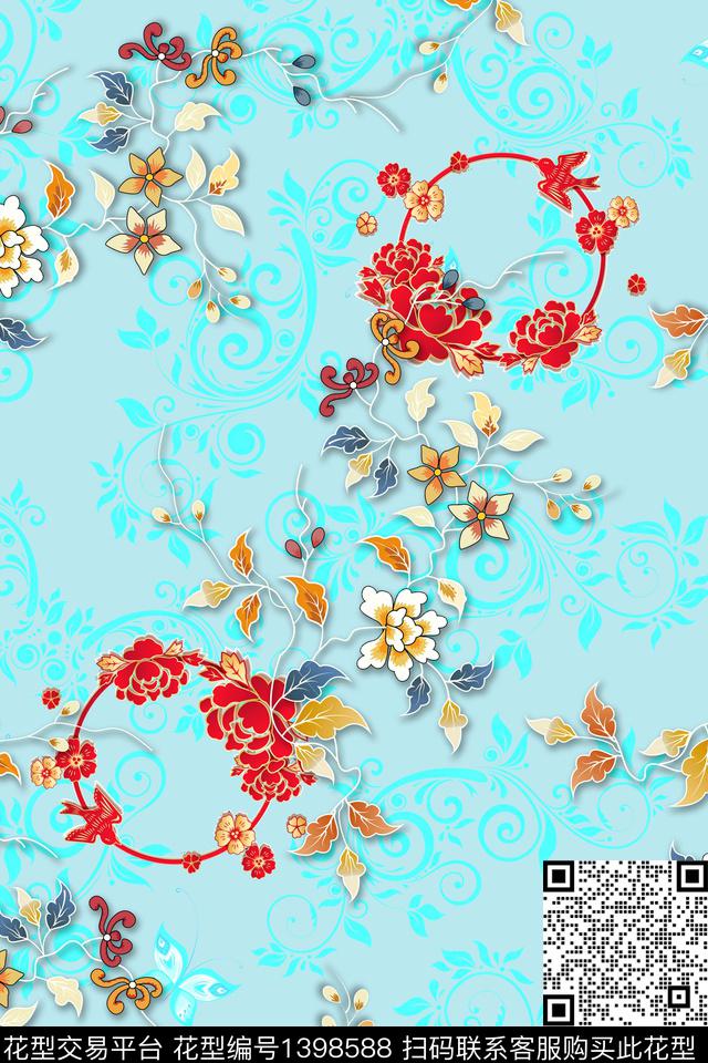 简约小碎花数码印花华亿平台下载（图片编号: 1398588） - 瓦栏（Walan）