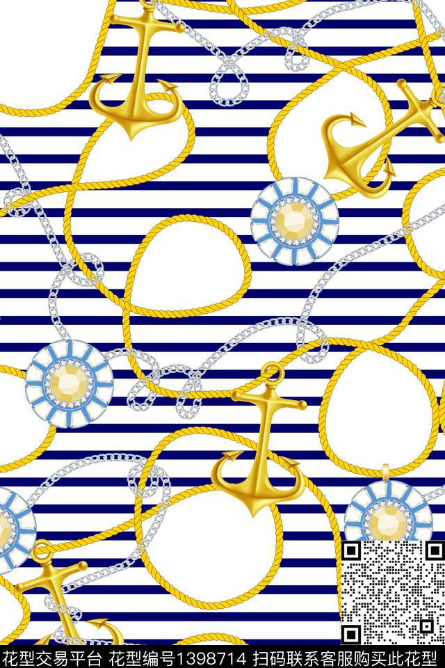 珠宝宝石链条条纹数码印花华亿平台下载（图片编号: 1398714） - 瓦栏（Walan）