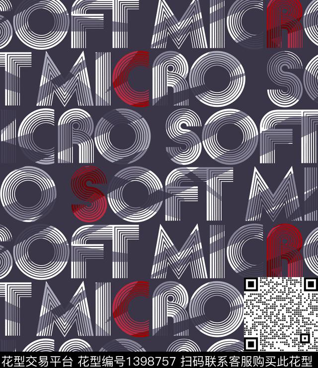 字母笔触审传统印花华亿平台下载（图片编号: 1398757） - 瓦栏（Walan）