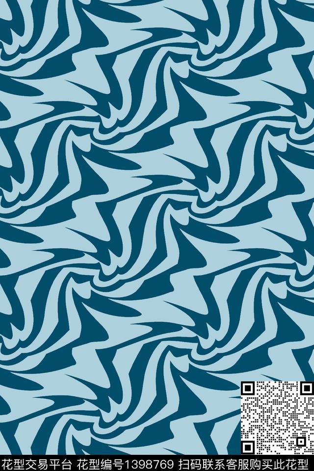 男装满版花几何迷彩传统印花华亿平台下载（图片编号: 1398769） - 瓦栏（Walan）