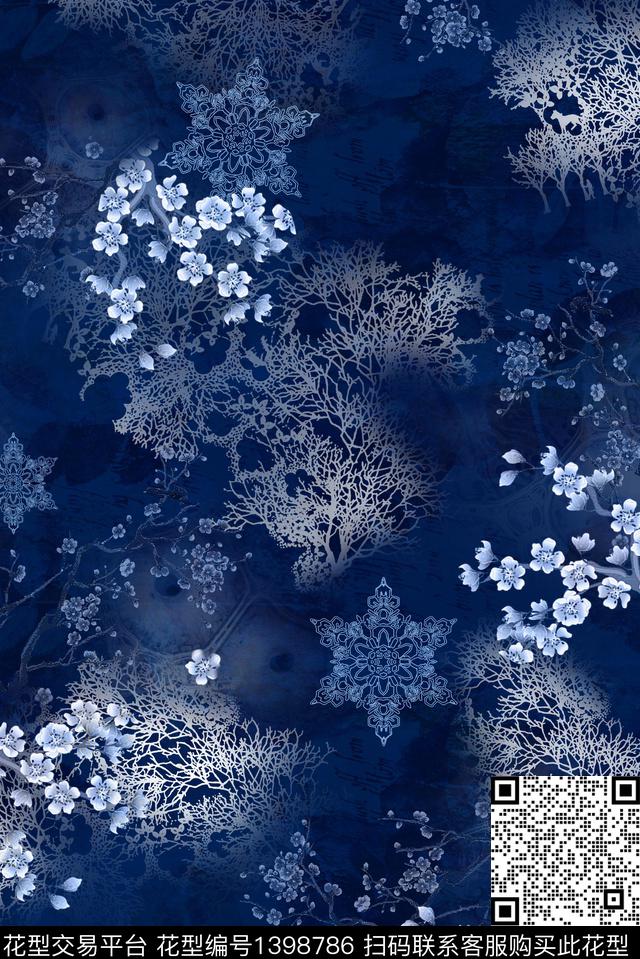 女装香云纱中国风数码印花华亿平台下载（图片编号: 1398786） - 瓦栏（Walan）