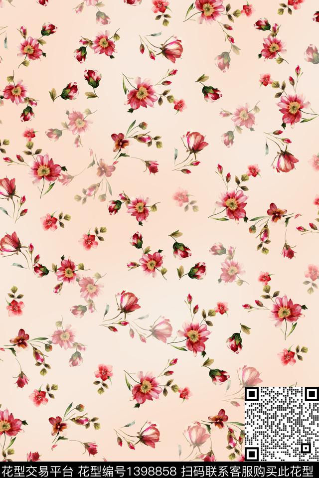 女装大牌风小碎花数码印花华亿平台下载（图片编号: 1398858） - 瓦栏（Walan）