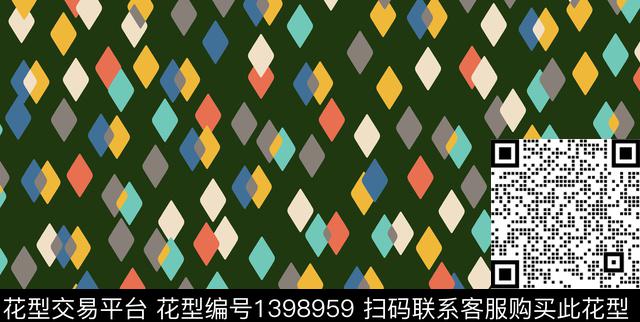 几何简约混合拼接数码印花华亿平台下载（图片编号: 1398959） - 瓦栏（Walan）