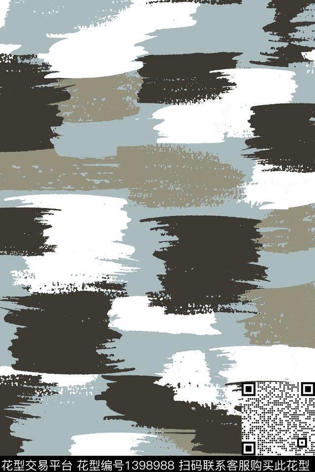 肌理豹纹黑白华亿平台传统印花华亿平台下载（图片编号: 1398988） - 瓦栏（Walan）