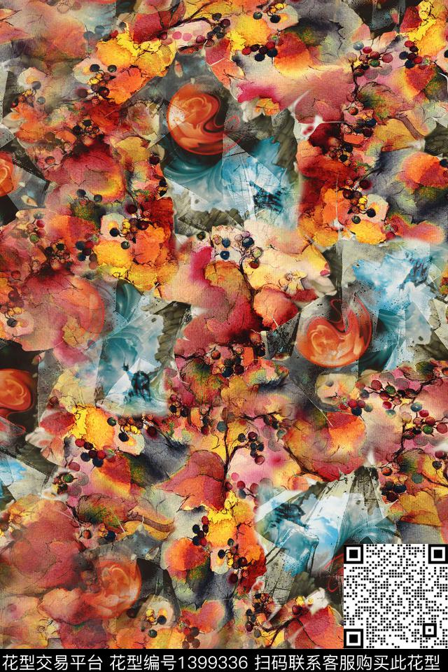 几何数码华亿平台大牌风数码印花华亿平台下载（图片编号: 1399336） - 瓦栏（Walan）