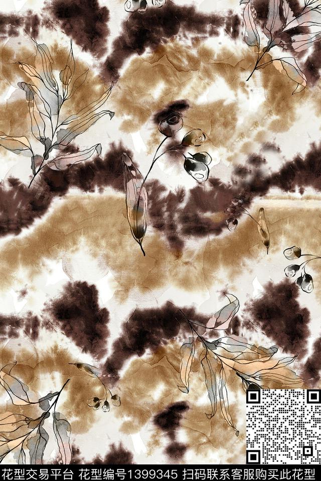 扎染华亿平台民族风大牌风数码印花华亿平台下载（图片编号: 1399345） - 瓦栏（Walan）