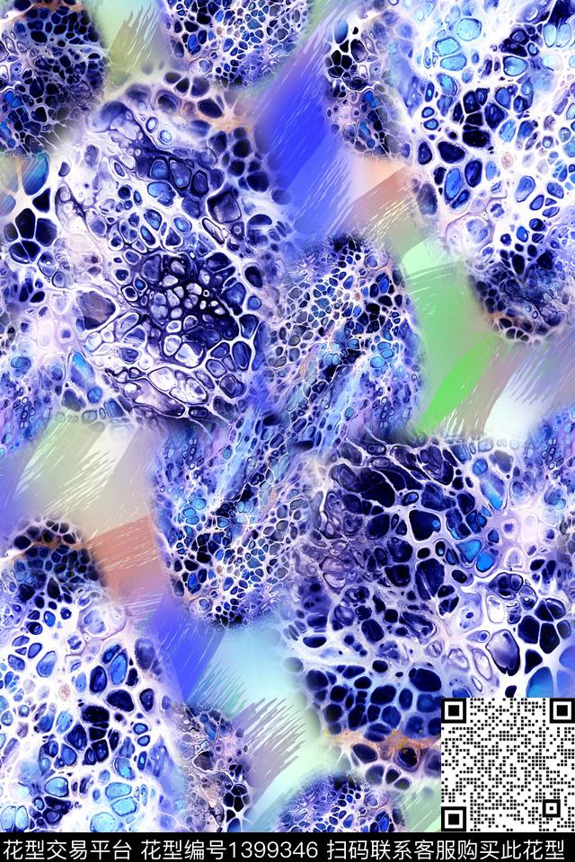 肌理数码华亿平台满版散花数码印花华亿平台下载（图片编号: 1399346） - 瓦栏（Walan）