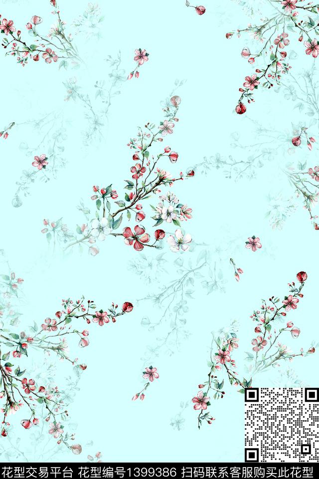 女装花卉中国风数码印花华亿平台下载（图片编号: 1399386） - 瓦栏（Walan）