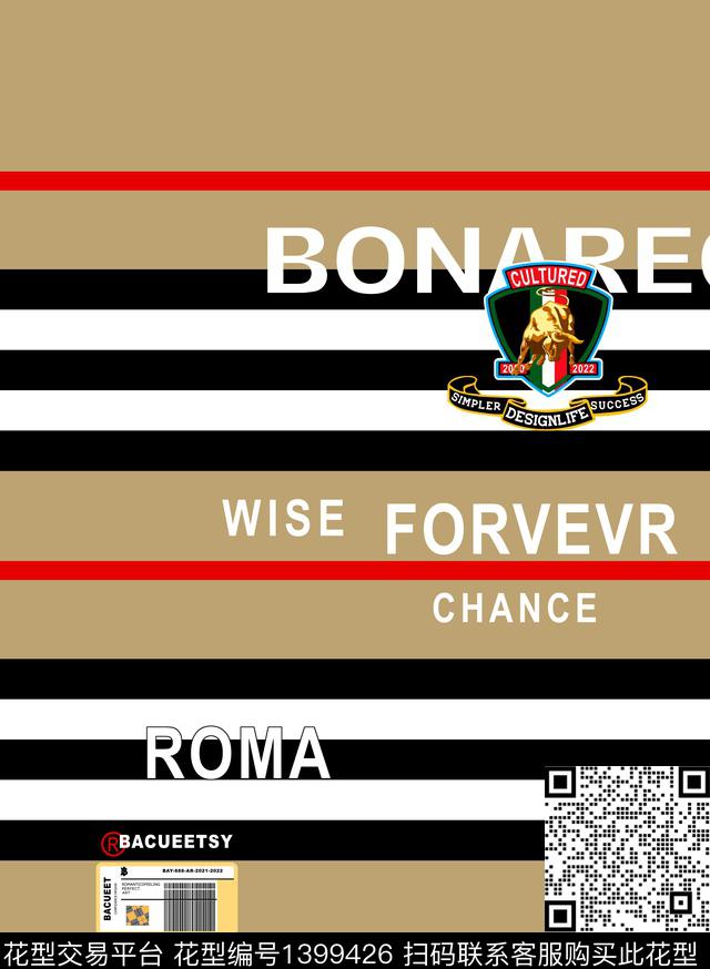 彩底花卉线条插画数码印花华亿平台下载（图片编号: 1399426） - 瓦栏（Walan）