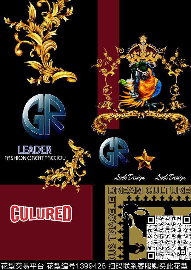 彩底花卉插画趋势华亿平台数码印花华亿平台下载（图片编号: 1399428） - 瓦栏（Walan）