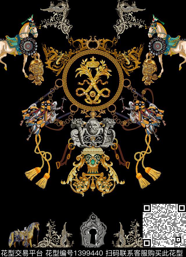 北欧大牌风骑士数码印花华亿平台下载（图片编号: 1399440） - 瓦栏（Walan）