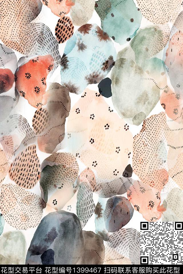 肌理扎染华亿平台大牌风数码印花华亿平台下载（图片编号: 1399467） - 瓦栏（Walan）