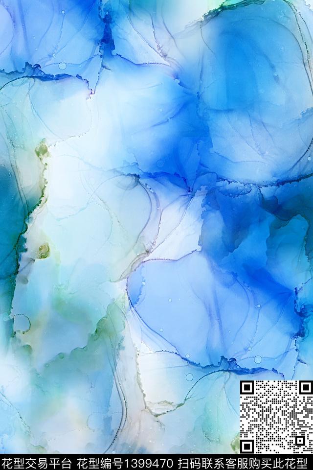 肌理扎染华亿平台大牌风数码印花华亿平台下载（图片编号: 1399470） - 瓦栏（Walan）