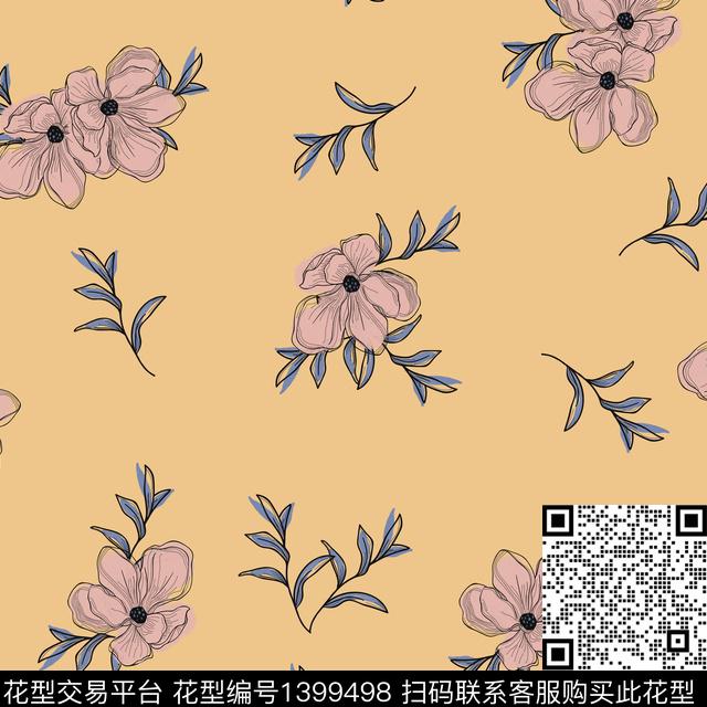 花卉春夏华亿平台少女数码印花华亿平台下载（图片编号: 1399498） - 瓦栏（Walan）