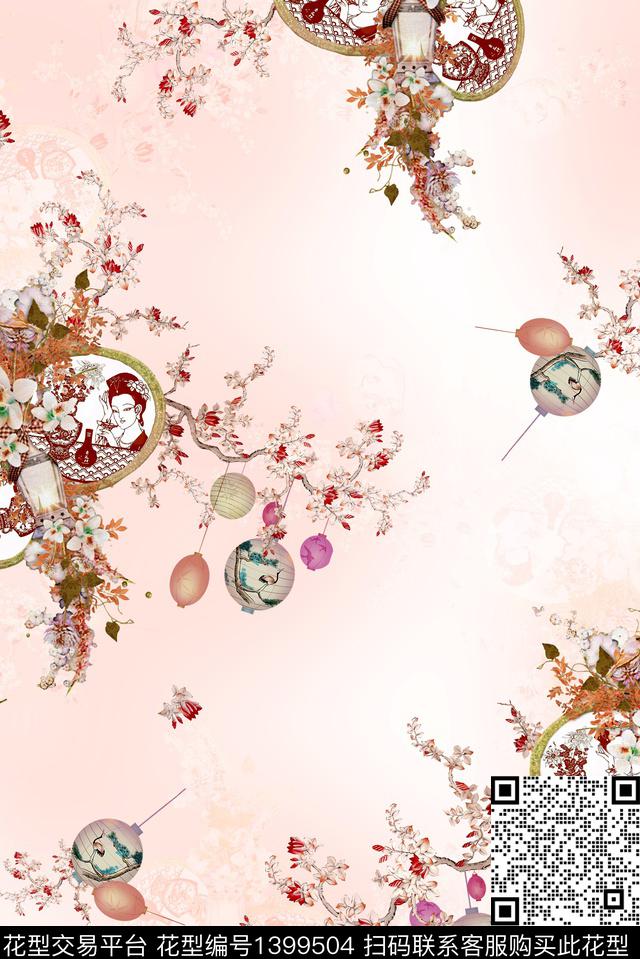女装花卉中国风数码印花华亿平台下载（图片编号: 1399504） - 瓦栏（Walan）