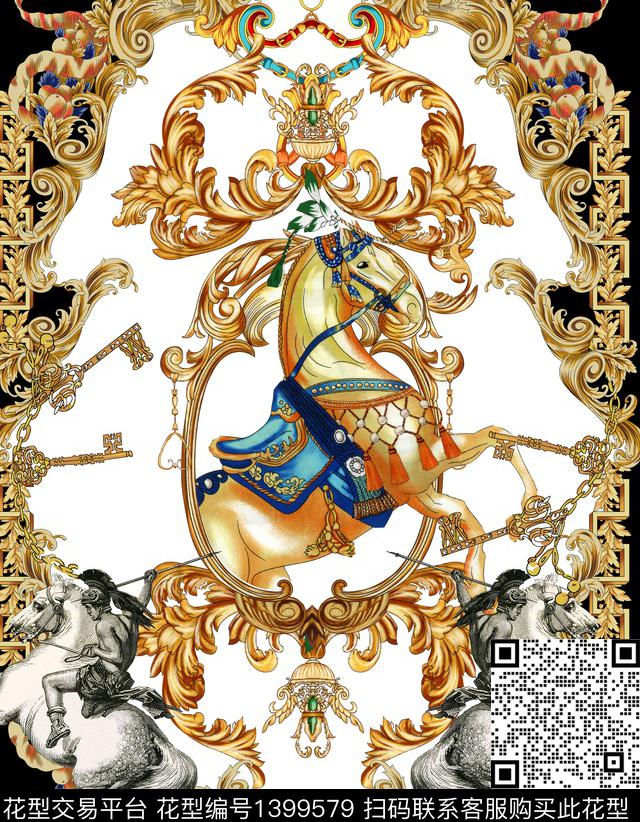 定位花胸前独幅数码华亿平台数码印花华亿平台下载（图片编号: 1399579） - 瓦栏（Walan）