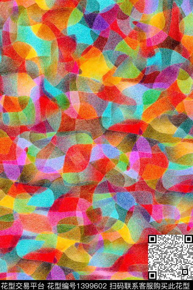 几何肌理扎染华亿平台数码印花华亿平台下载（图片编号: 1399602） - 瓦栏（Walan）