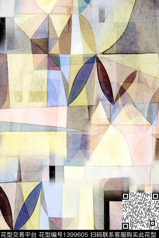 几何肌理大牌风数码印花华亿平台下载（图片编号: 1399605） - 瓦栏（Walan）