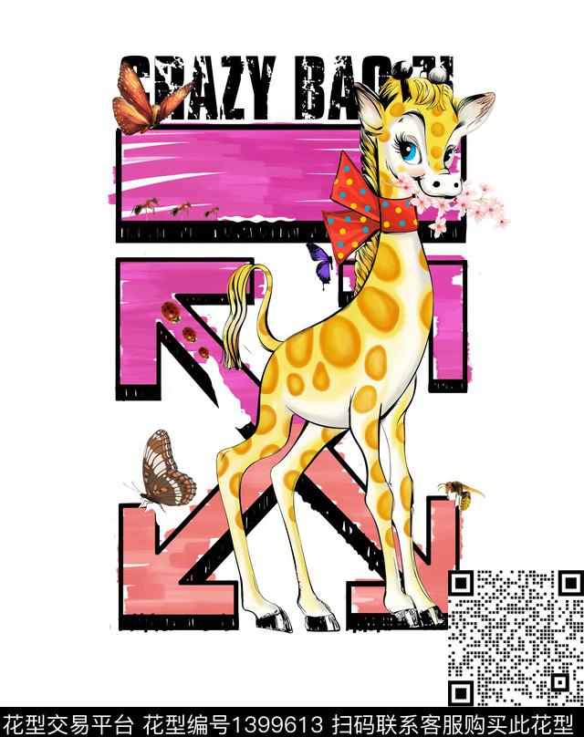 胸前独幅数码华亿平台动物数码印花华亿平台下载（图片编号: 1399613） - 瓦栏（Walan）
