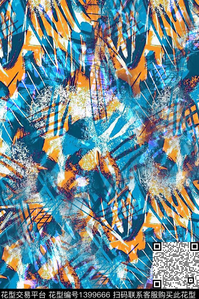 炫彩几何简约数码印花华亿平台下载（图片编号: 1399666） - 瓦栏（Walan）