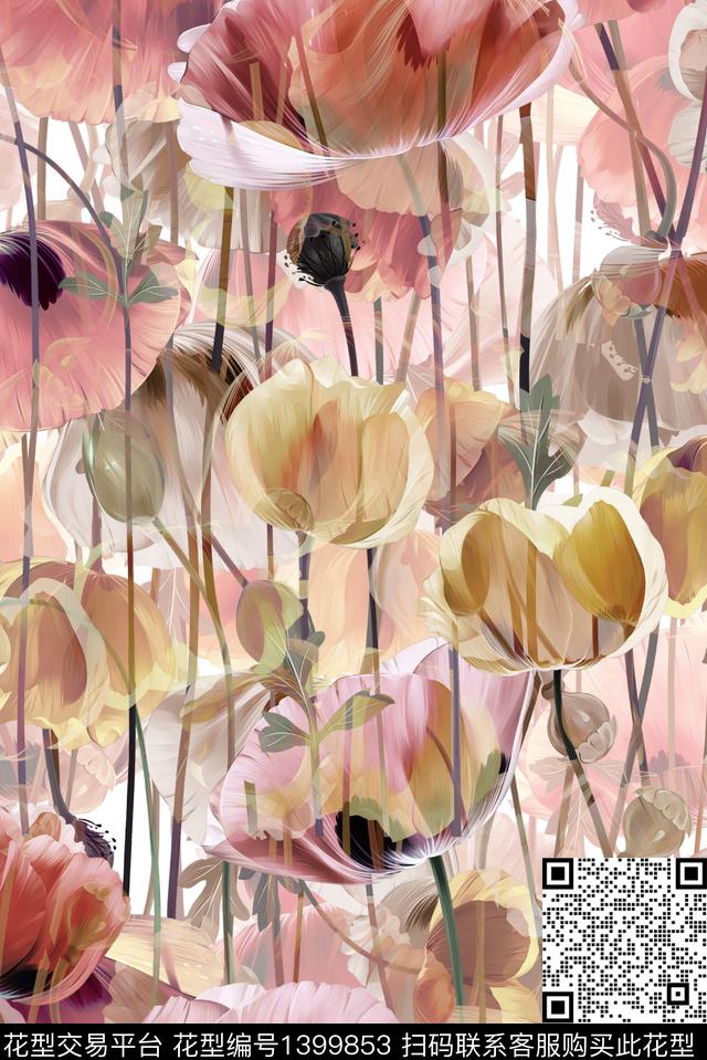 线条简约民族风数码印花华亿平台下载（图片编号: 1399853） - 瓦栏（Walan）