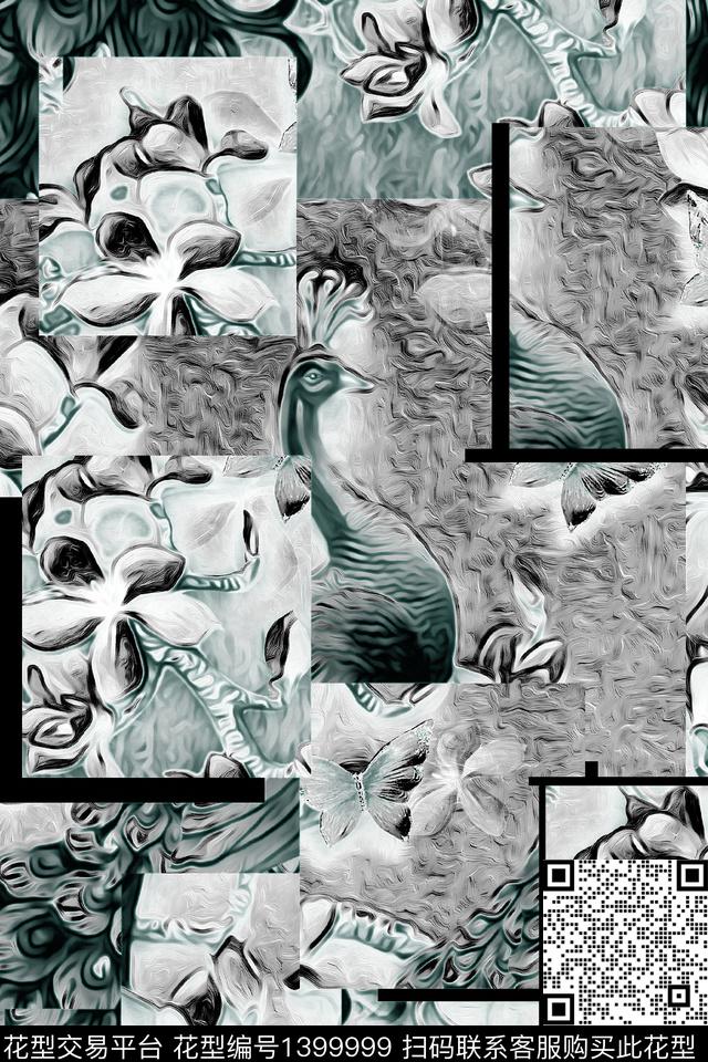 几何男装满版花大牌风传统印花华亿平台下载（图片编号: 1399999） - 瓦栏（Walan）