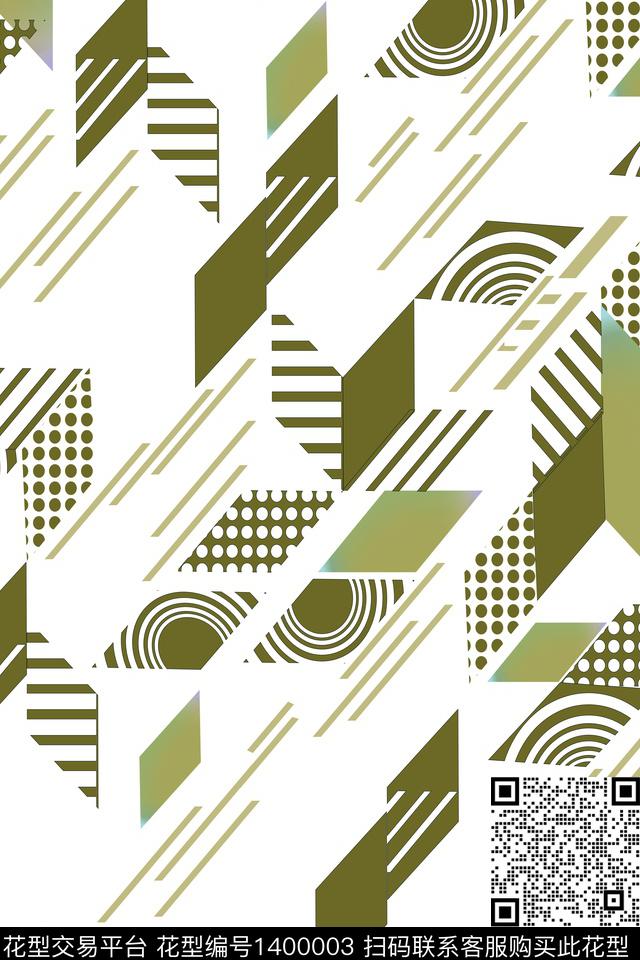 线条几何抽象传统印花华亿平台下载（图片编号: 1400003） - 瓦栏（Walan）